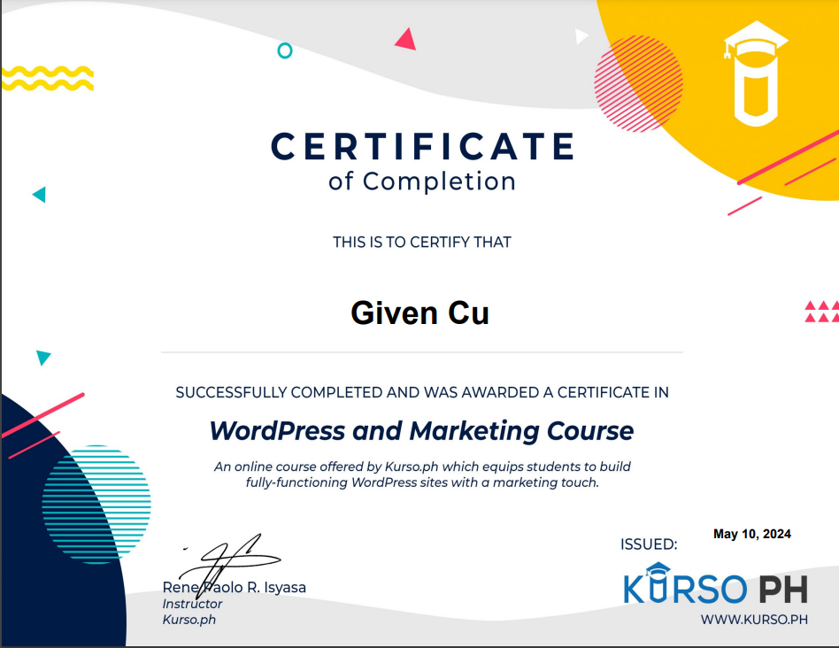 WordPress and Marketing Course