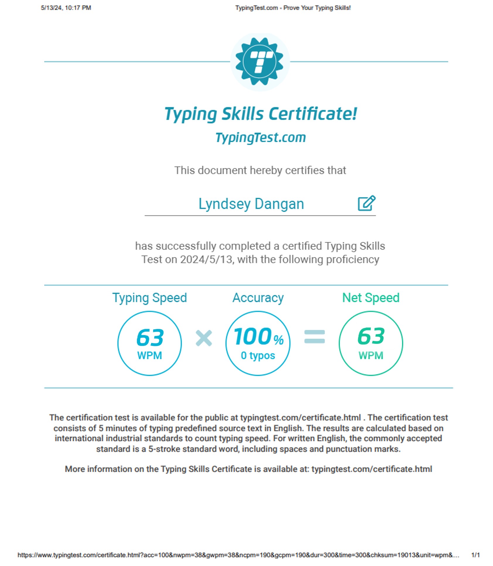 Typing Skills