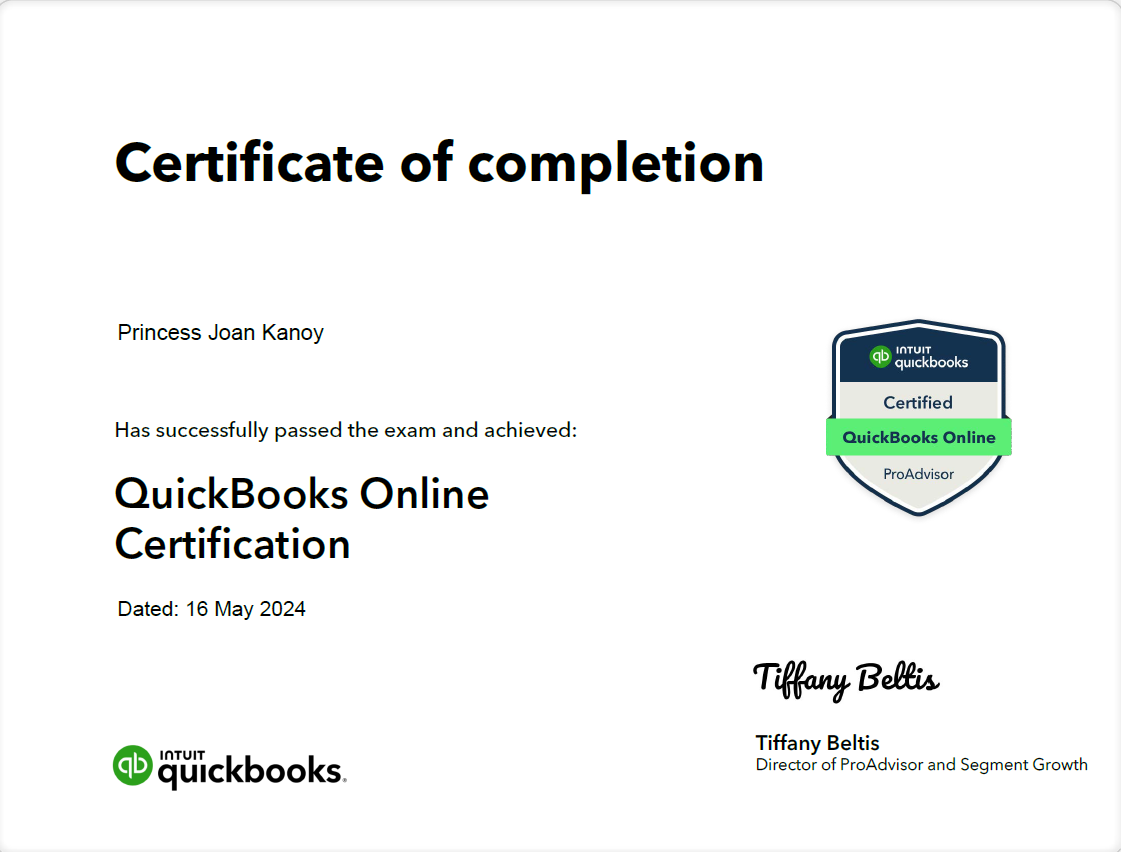 Quickbooks Online Certification