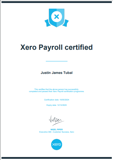 Certified Xero Payroll