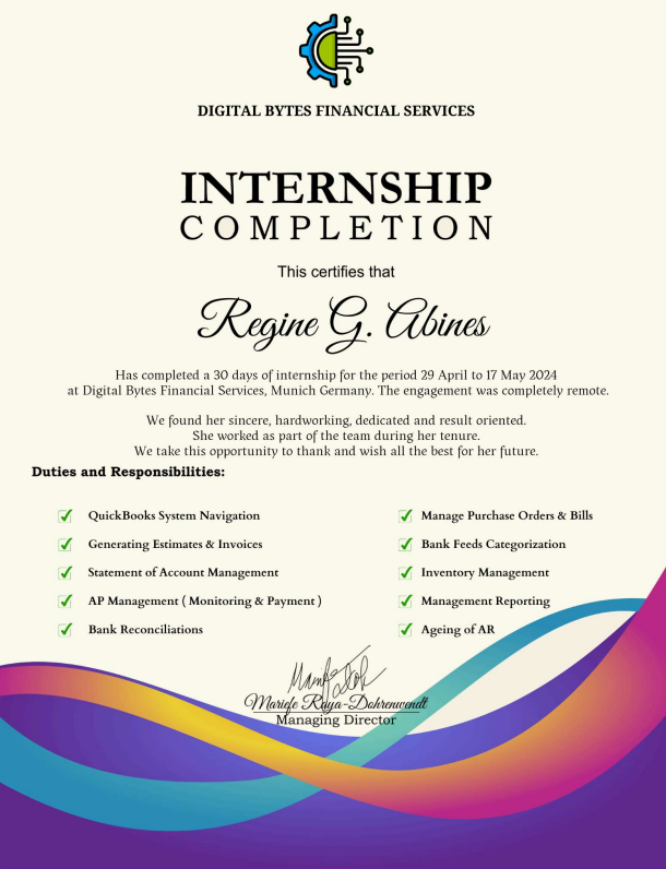 Internship Certificate