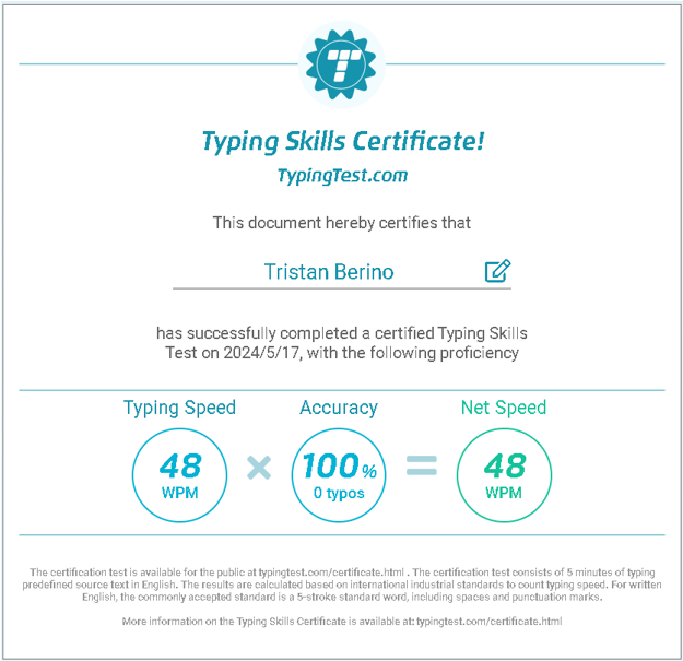 Typing Skills