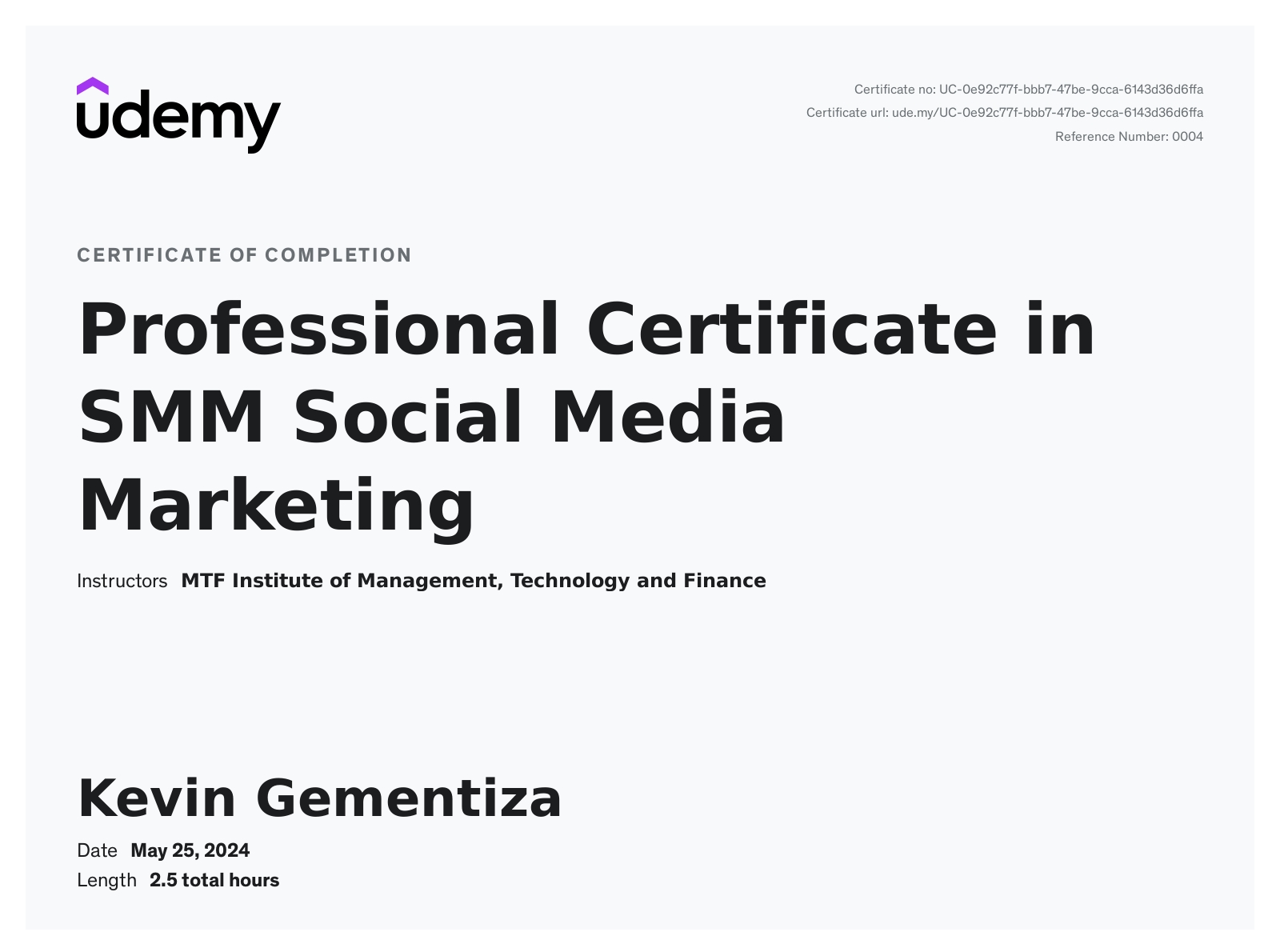 Professional Certificate in SMM Social Media Marketing