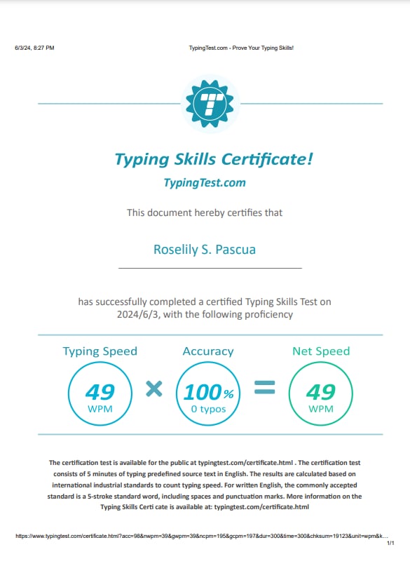 Typing test