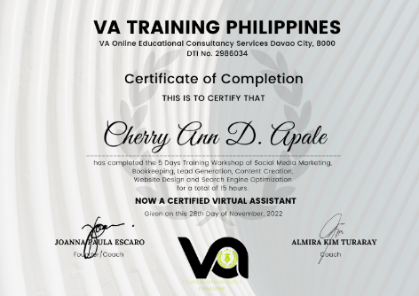 Certified Virtual Assistant