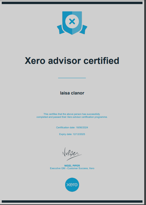 xero certification