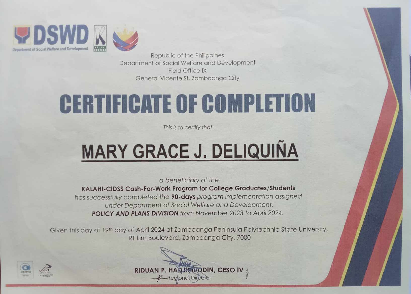 DSWD KALAHI CIDSS Cash-for-Work Program