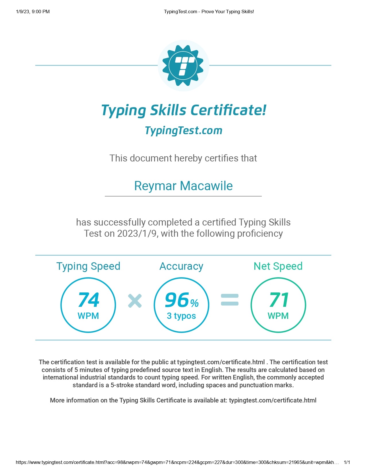 Typing Test