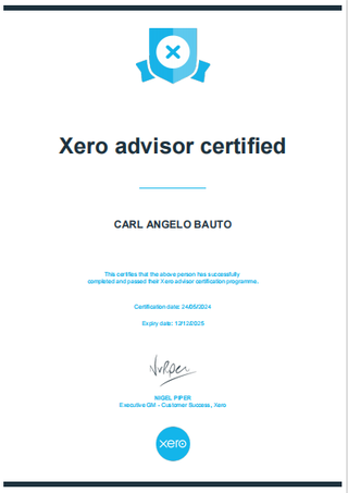 Xero Advisor Certified