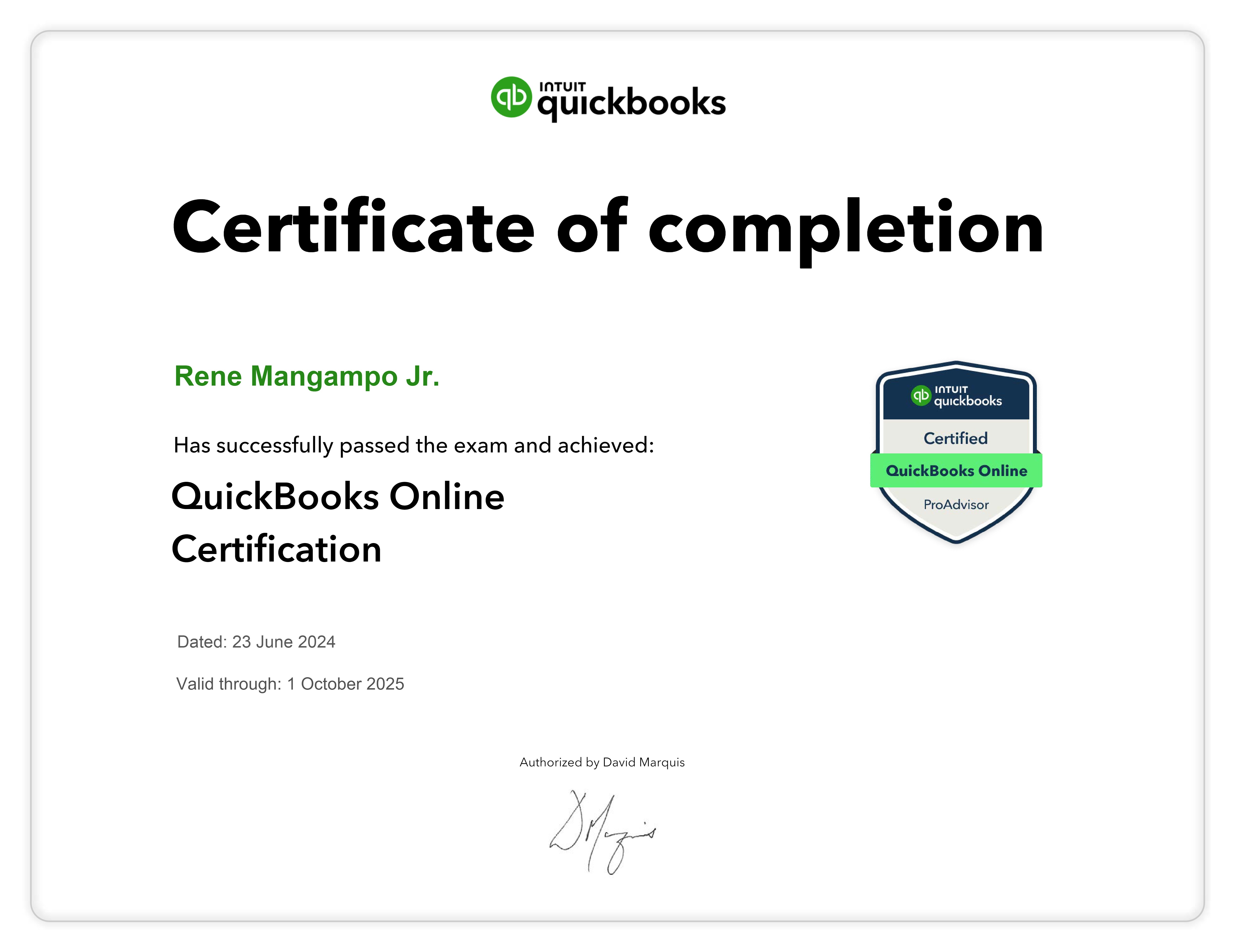 QuickBooks ProAdvisor