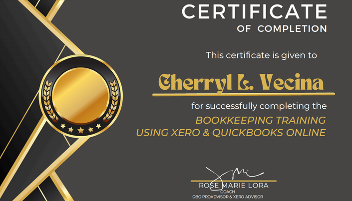 Bookkeeping Certificate