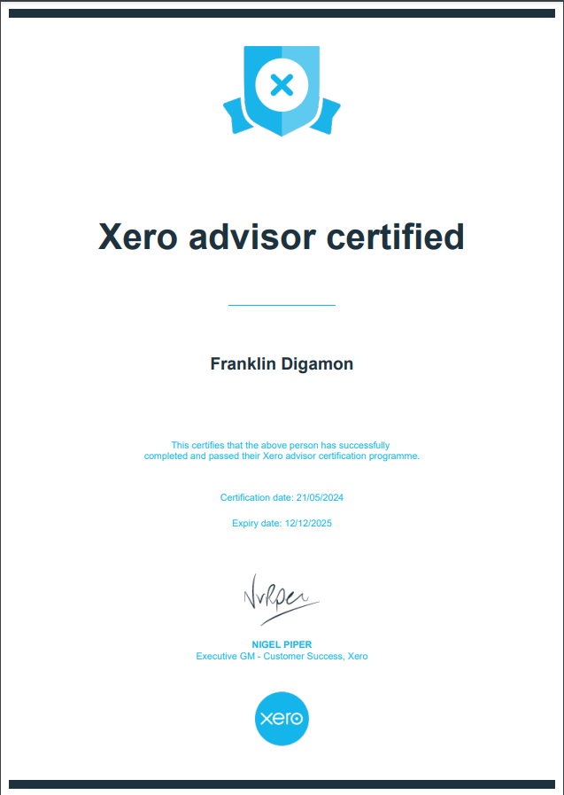 Xero advisor certified