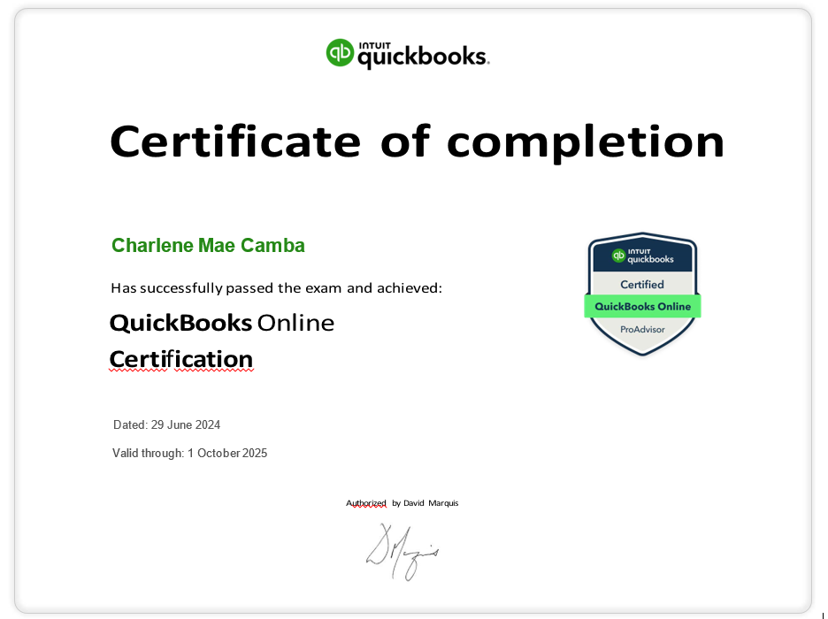 Quickbooks Online ProAdvisor Certification