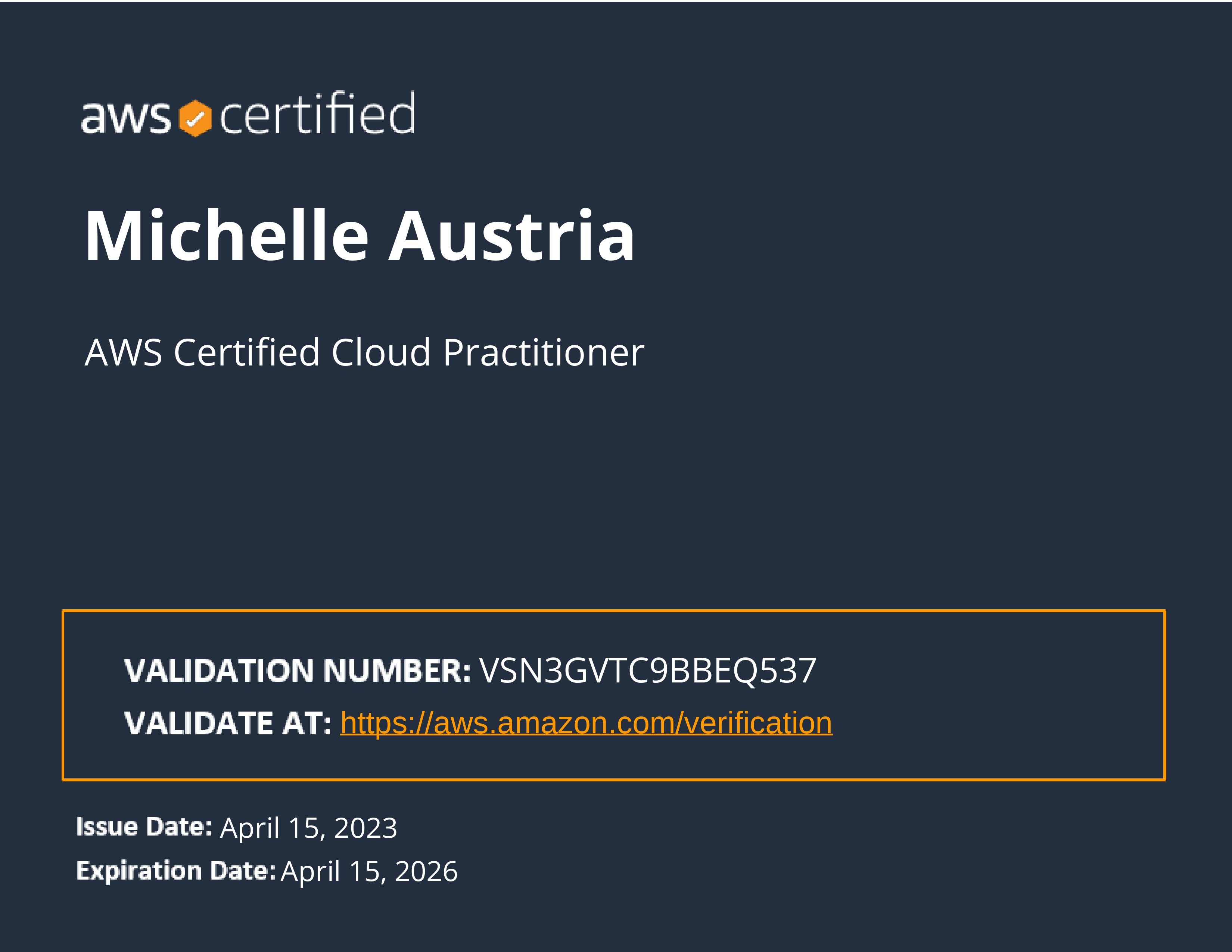 AWS Certified Cloud Practitioner