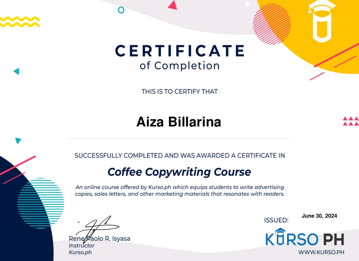 Coffee Copywriting course