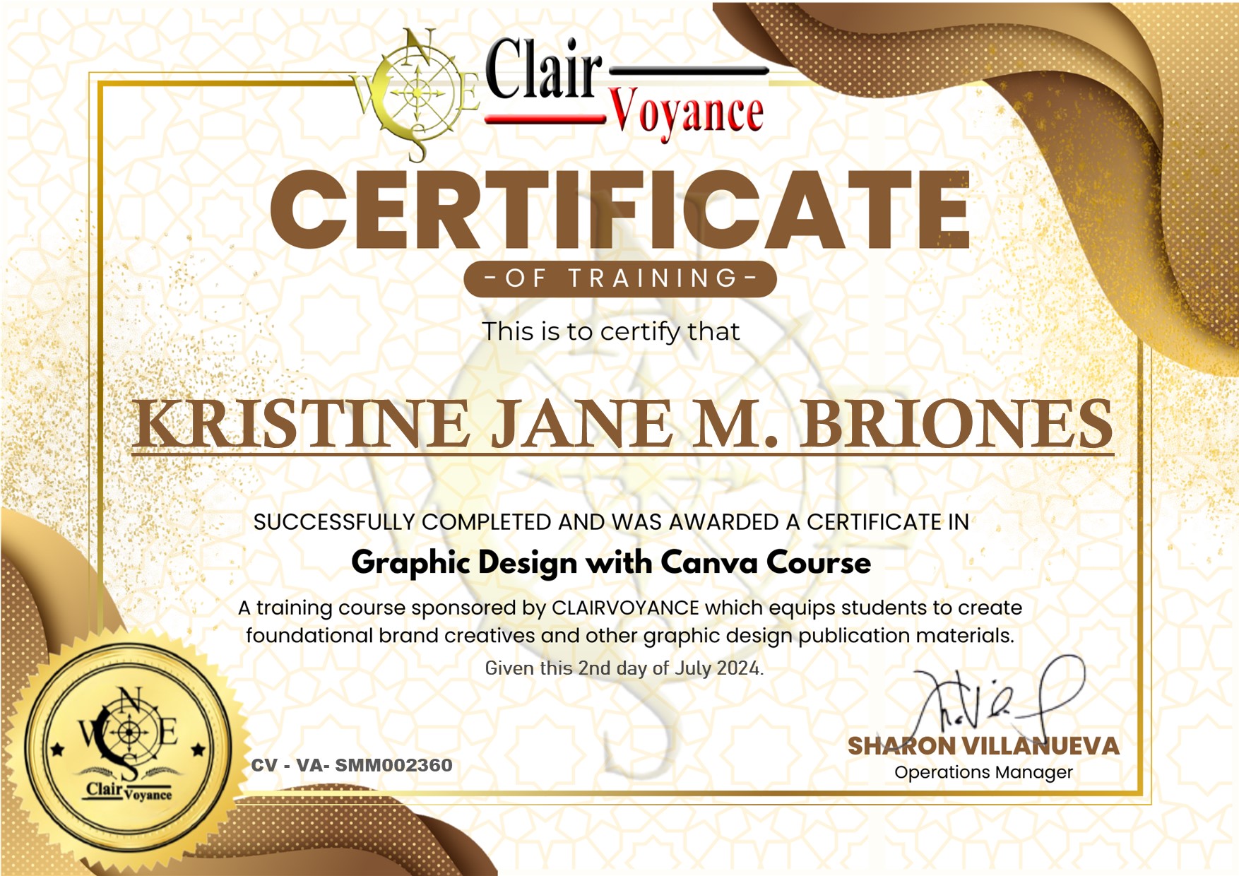 Graphic Design Cert.