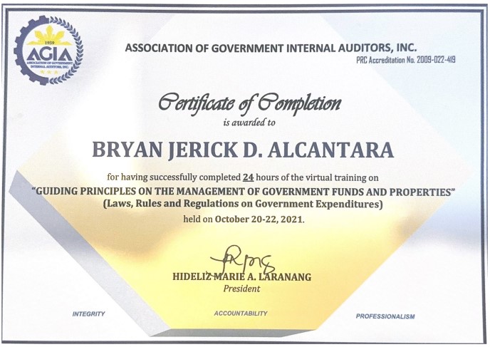 Guiding Principles on the Management of Government Funds and Properties