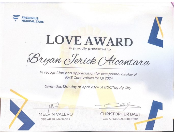 FME Core Values: Love Awardee