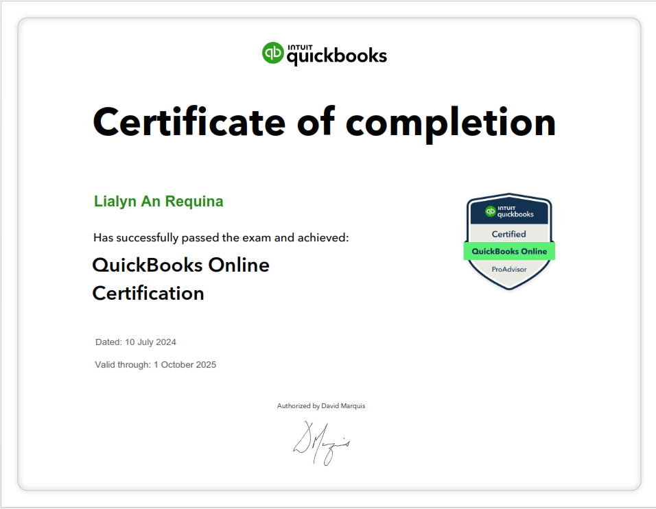 QuickBooks Online ProAdvisor