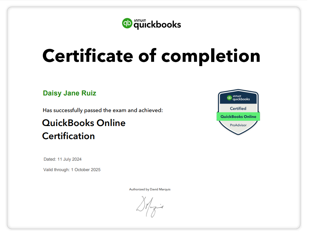 QuickBooks Certification