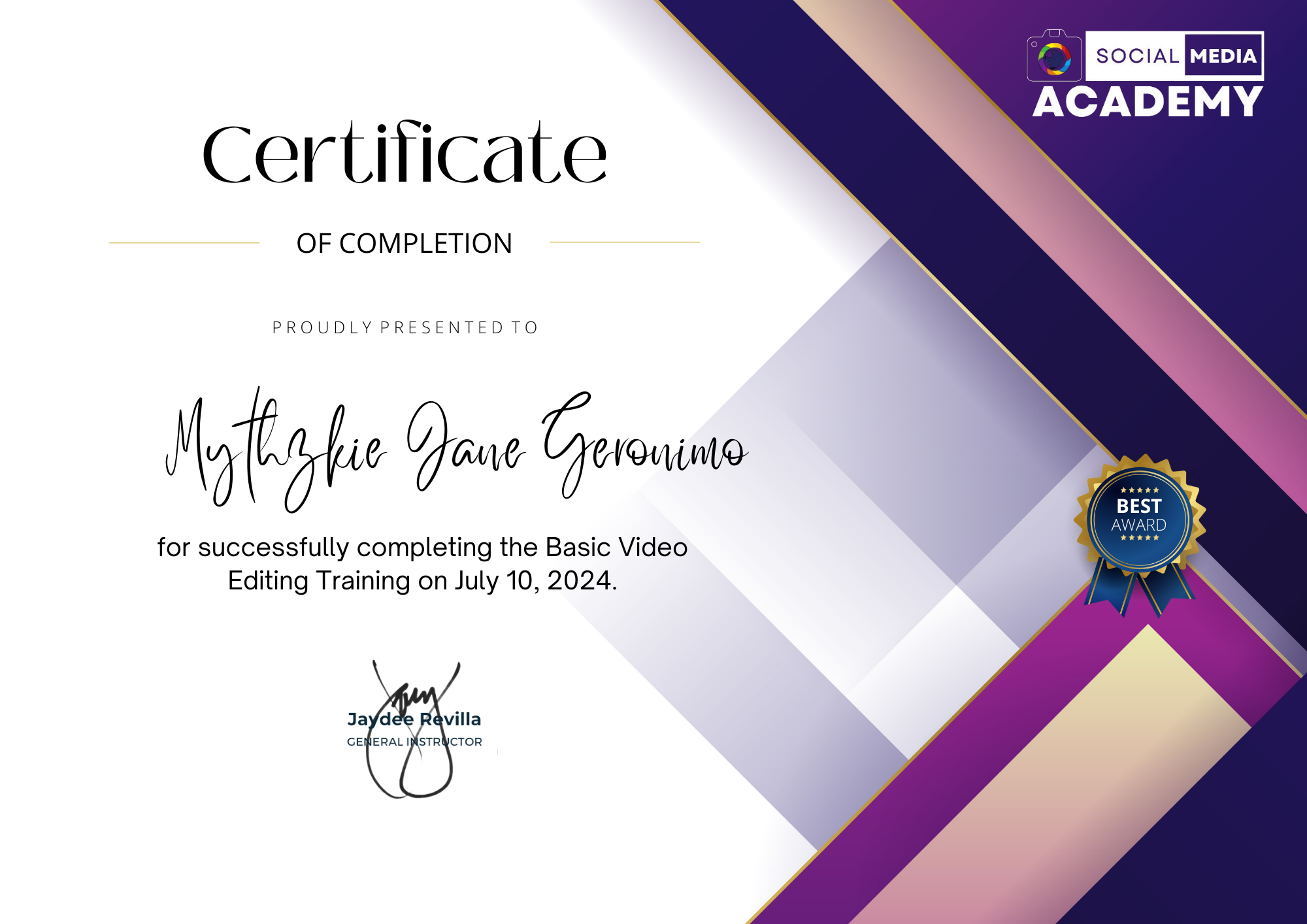 Basic Video Editing Training