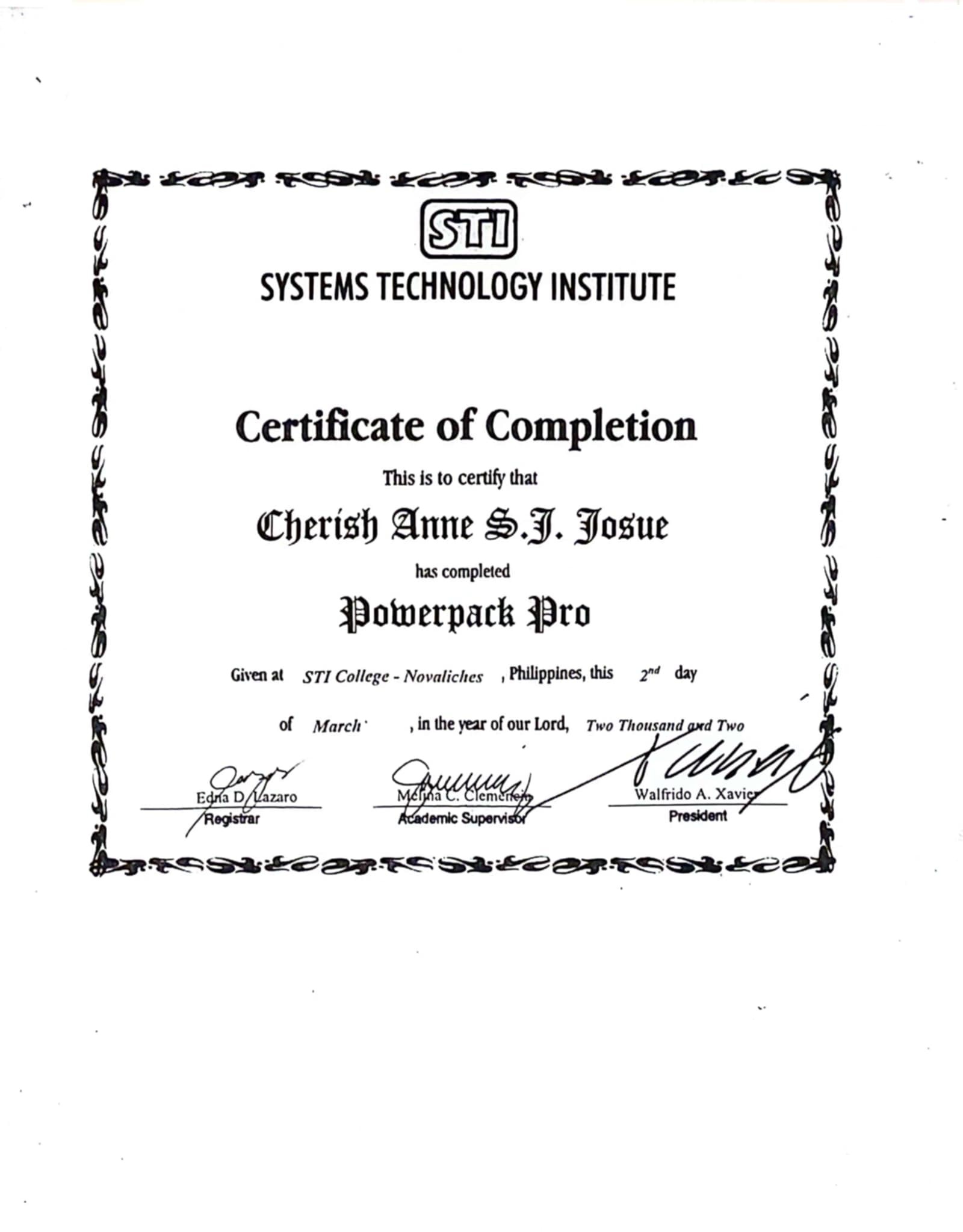 Power Pack Pro Certificate