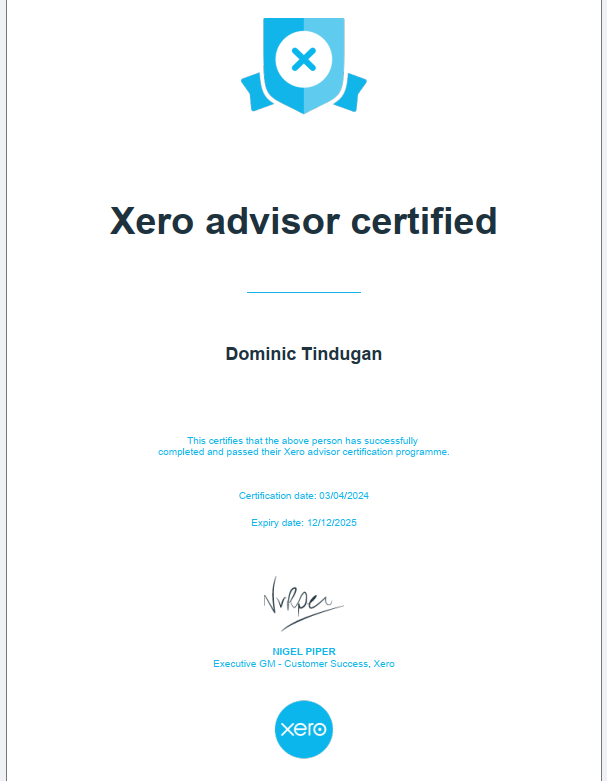 Xero Advisor Certificate