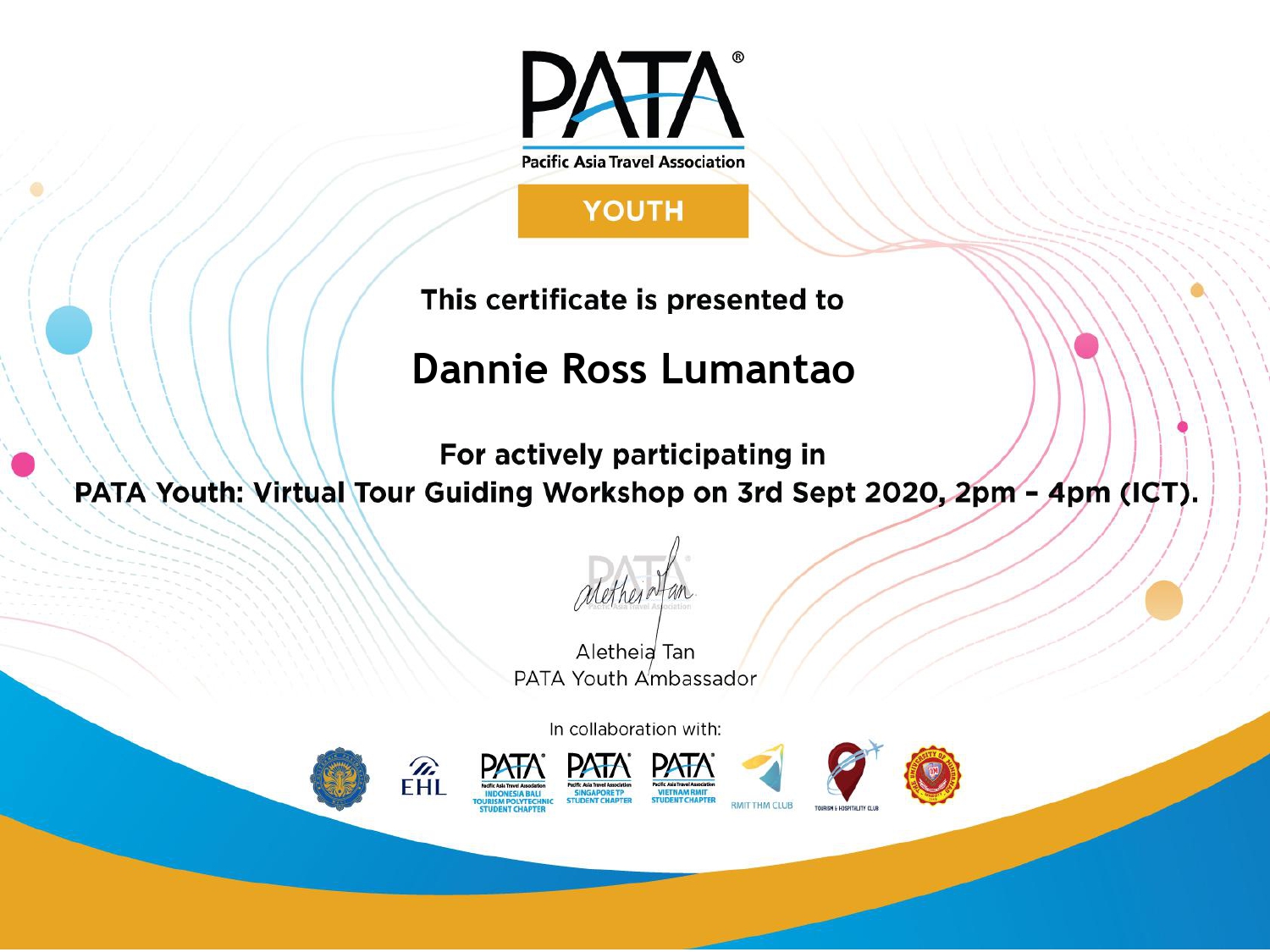 PATA Youth: Virtual Tour Guiding Workshop