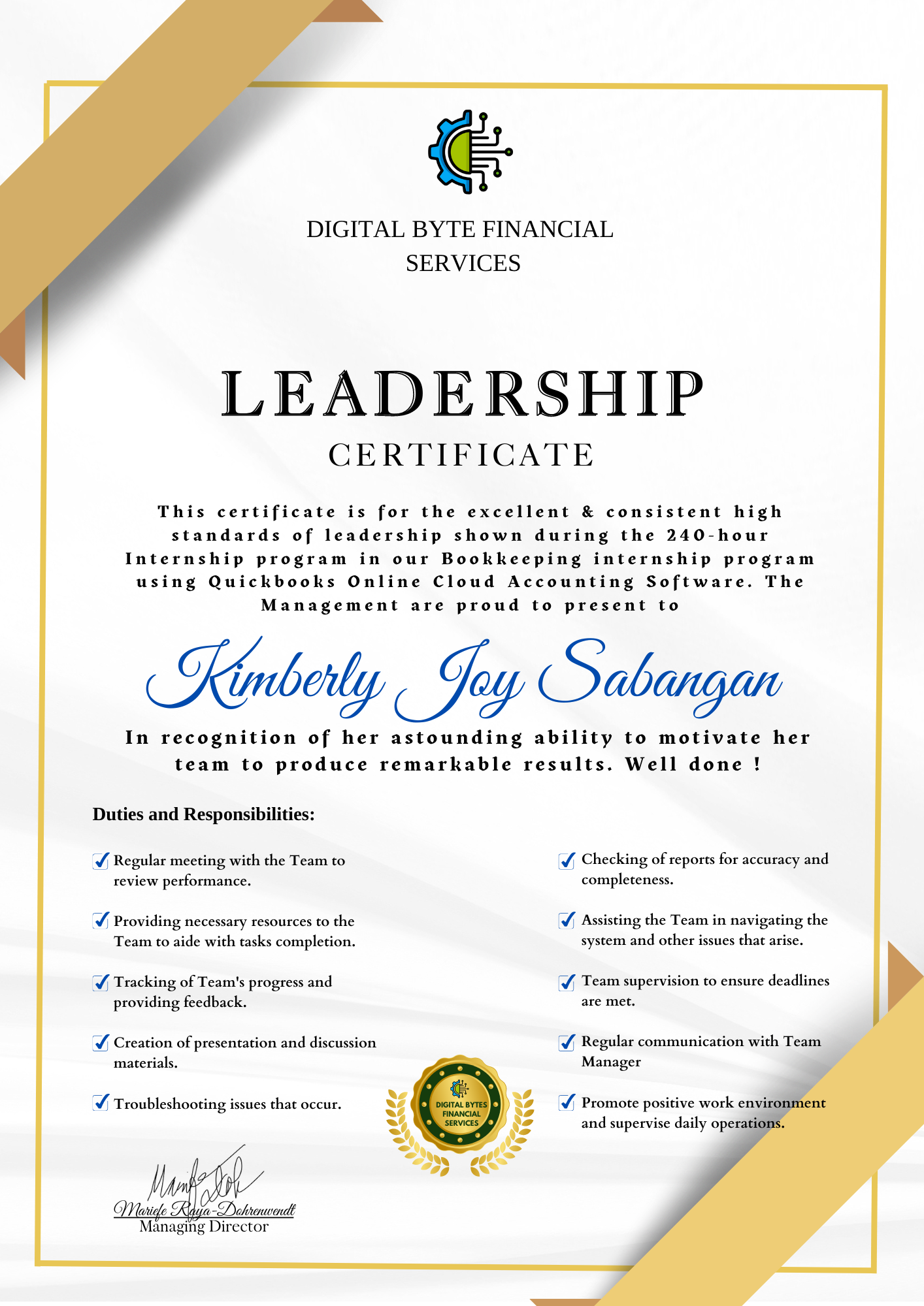 Leadership Certificate