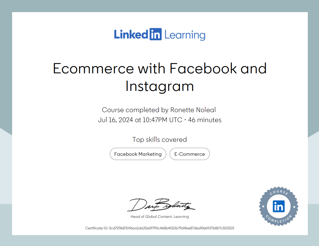 Ecommerce with Facebook and Instagram