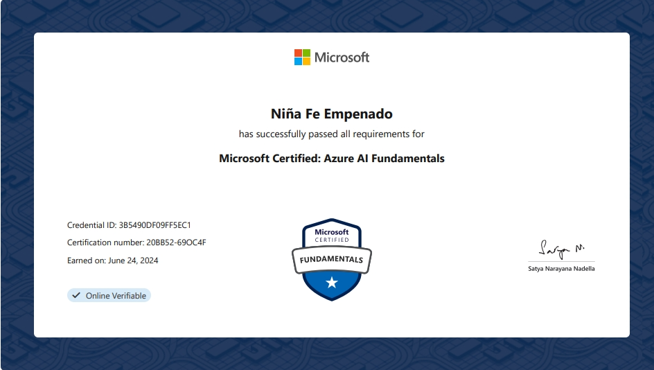 AI-900 Certified