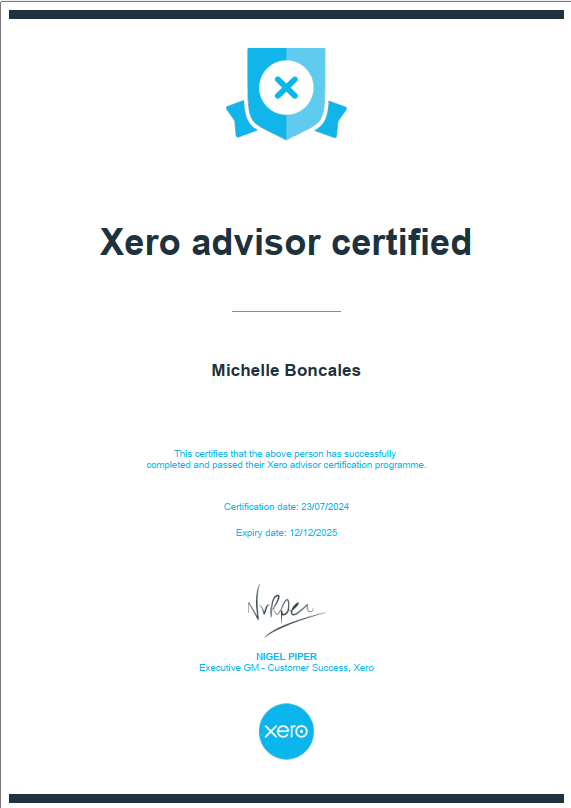Xero Advisor Certified
