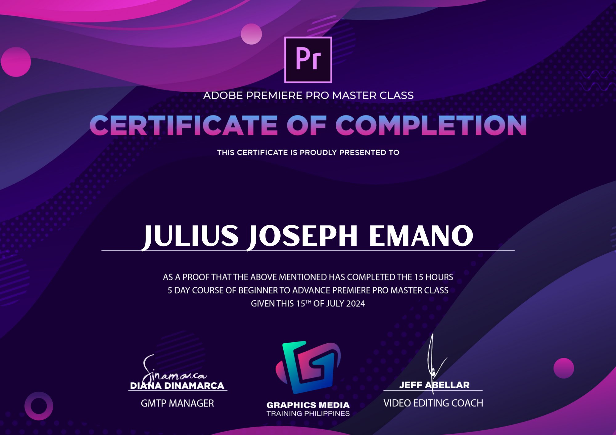 ADOBE PREMIERE PRO MASTER  CLASS