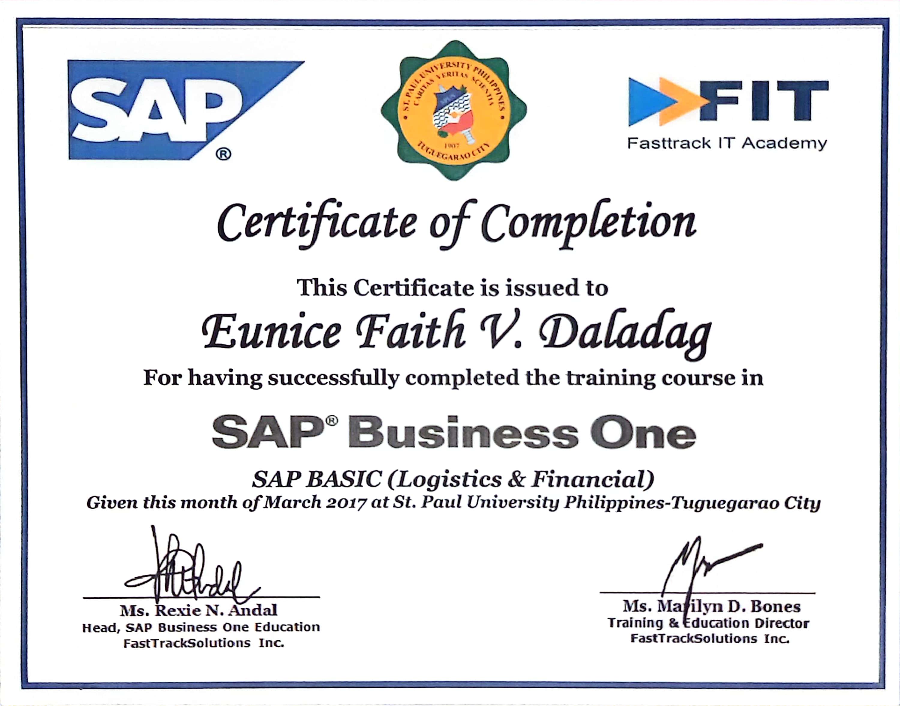 SAP BASIC (Logistics & Financial)