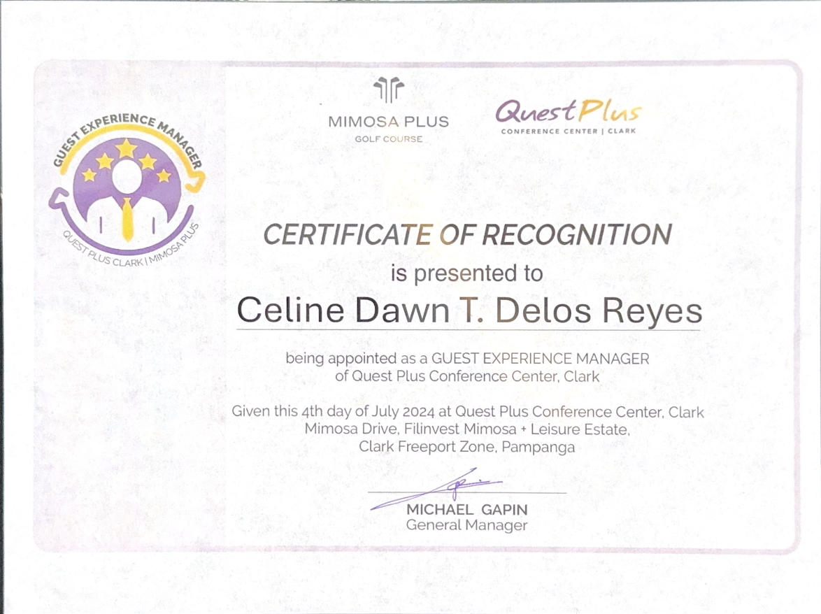 GEMS Certificate