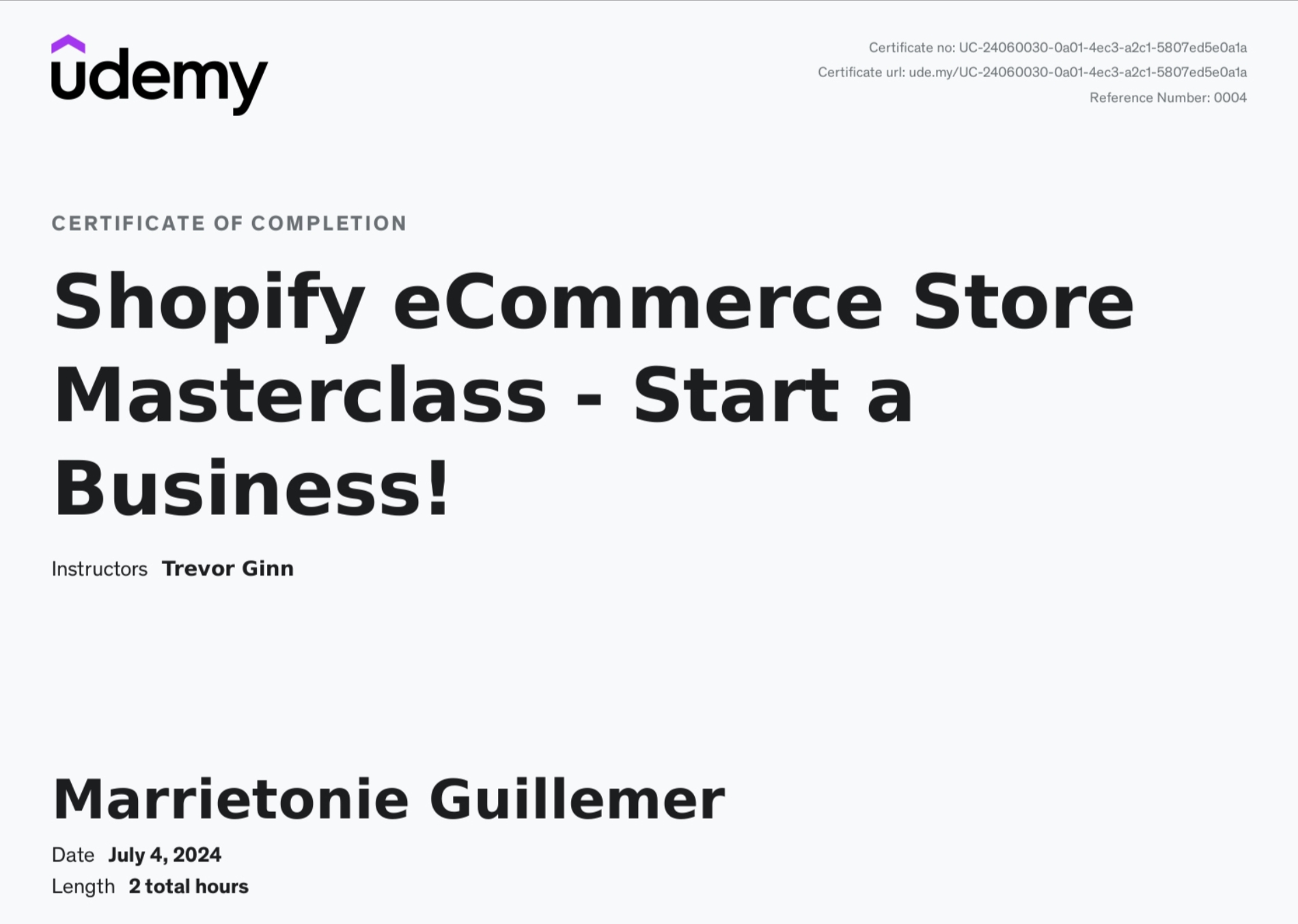 Shopify eCommerce Store Master Class