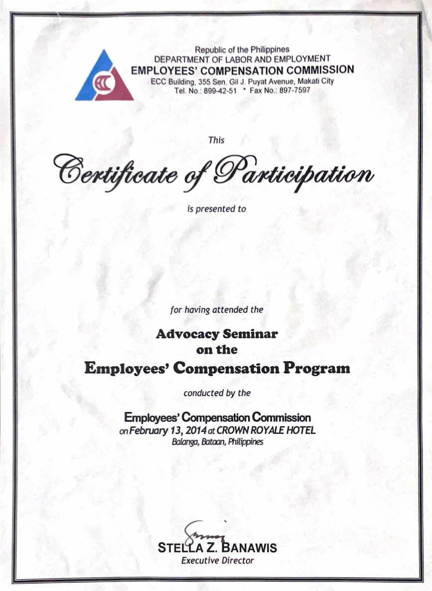 DOLE's  Advocacy Seminar on Employee's Compensation Program