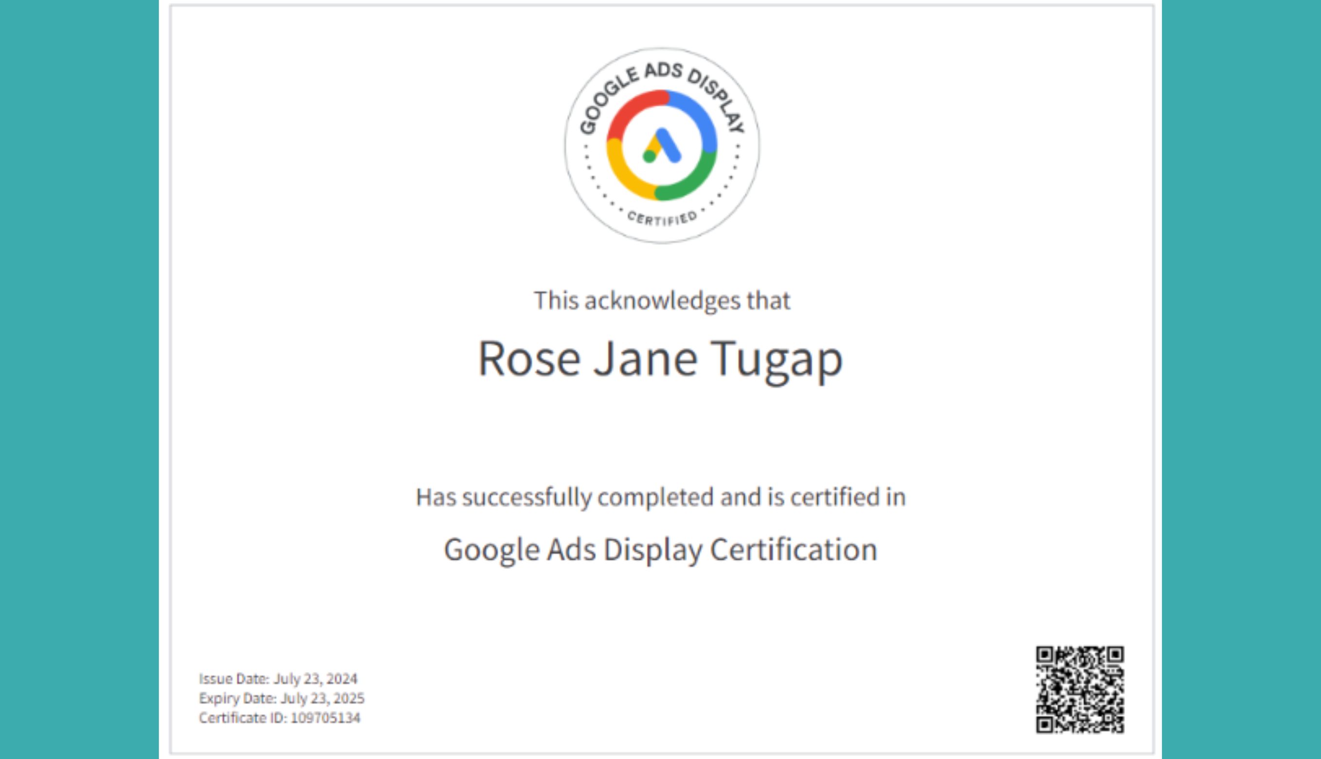 Google Ads Display Certification