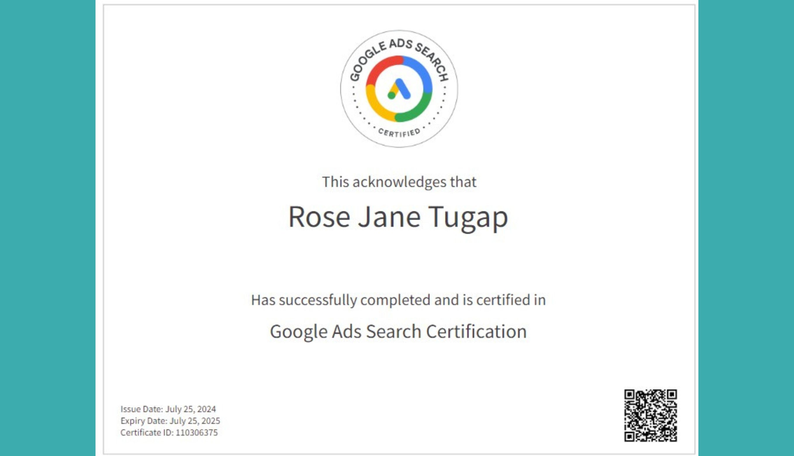 Google Ads Search Certification