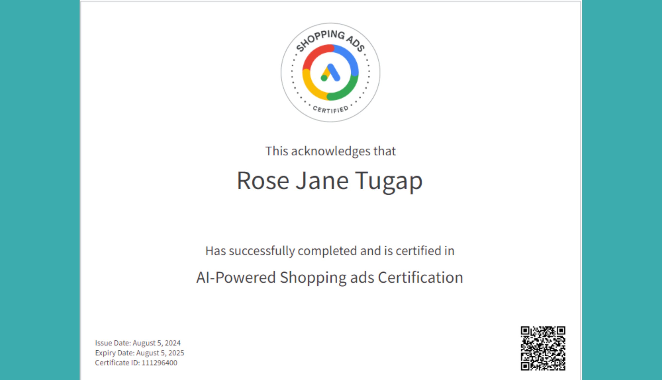 AI-Powered Shopping ads Certification