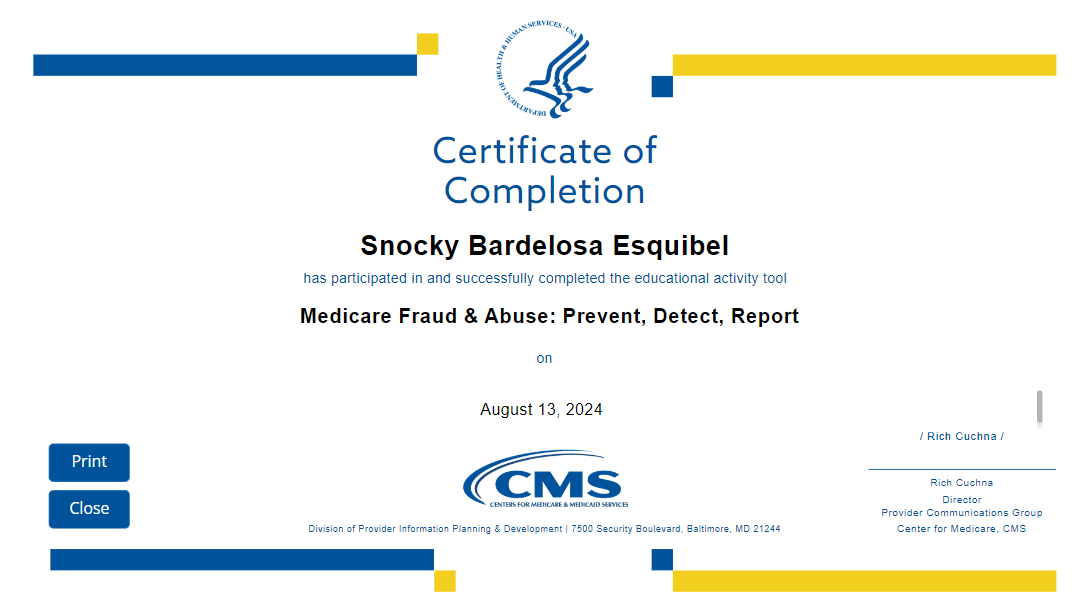 Medicare Cert