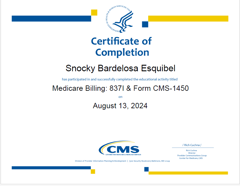 Medicare Billing Cert