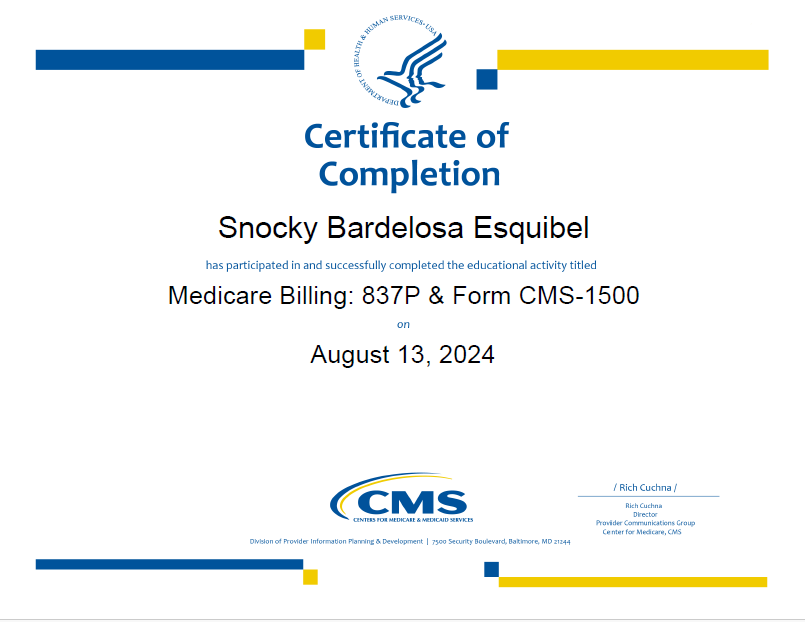 Medicare Billing Cert