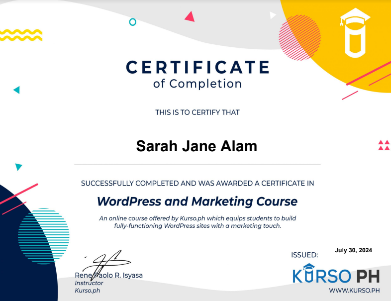 WordPress and Marketing Course