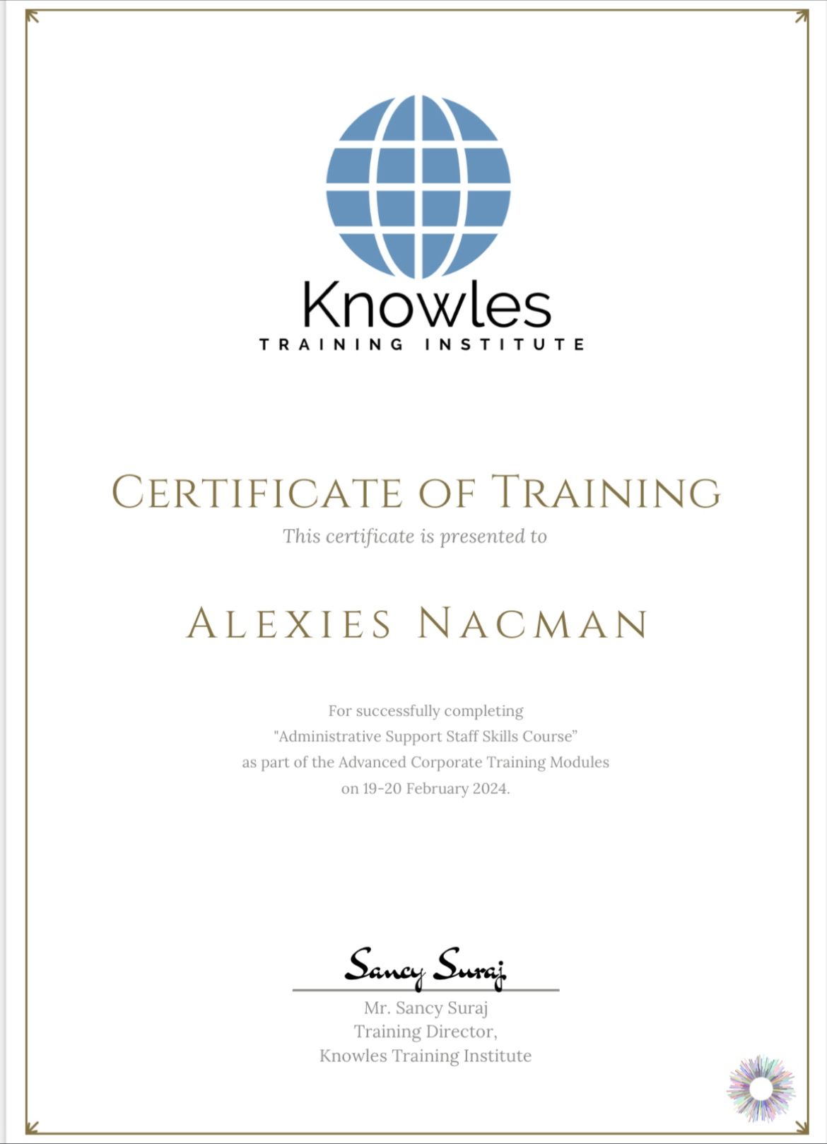 Administrative Training