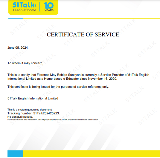 Certificate of Service