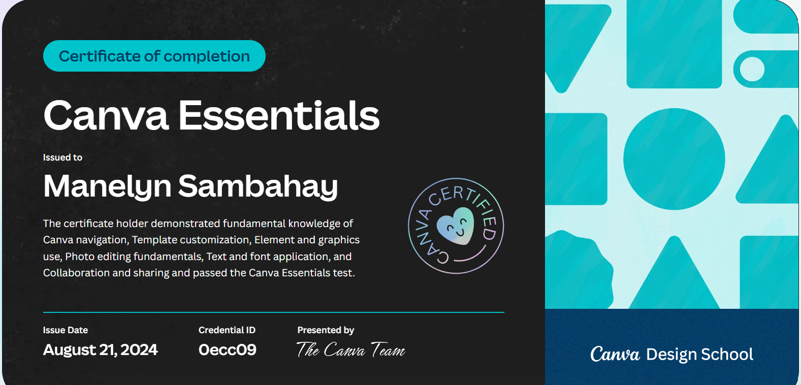 Canva Certificate