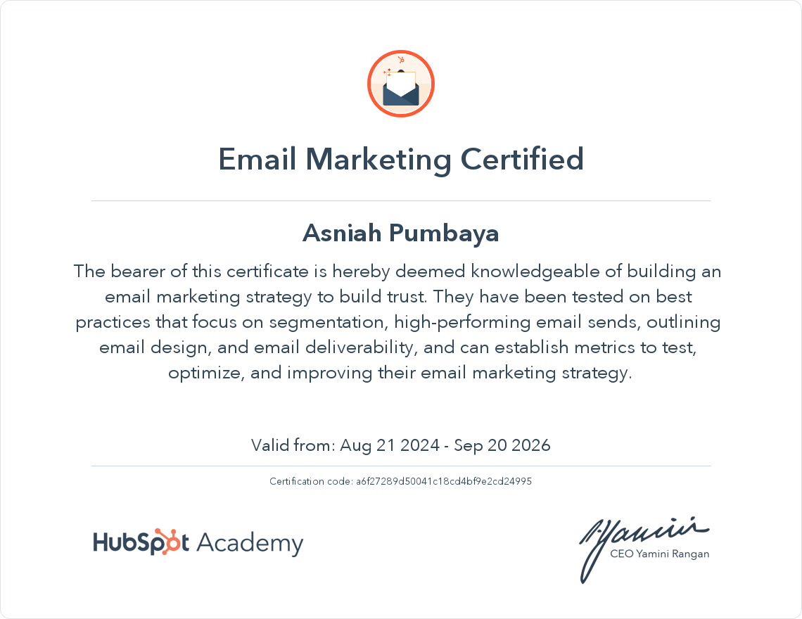 Email Marketing Certified