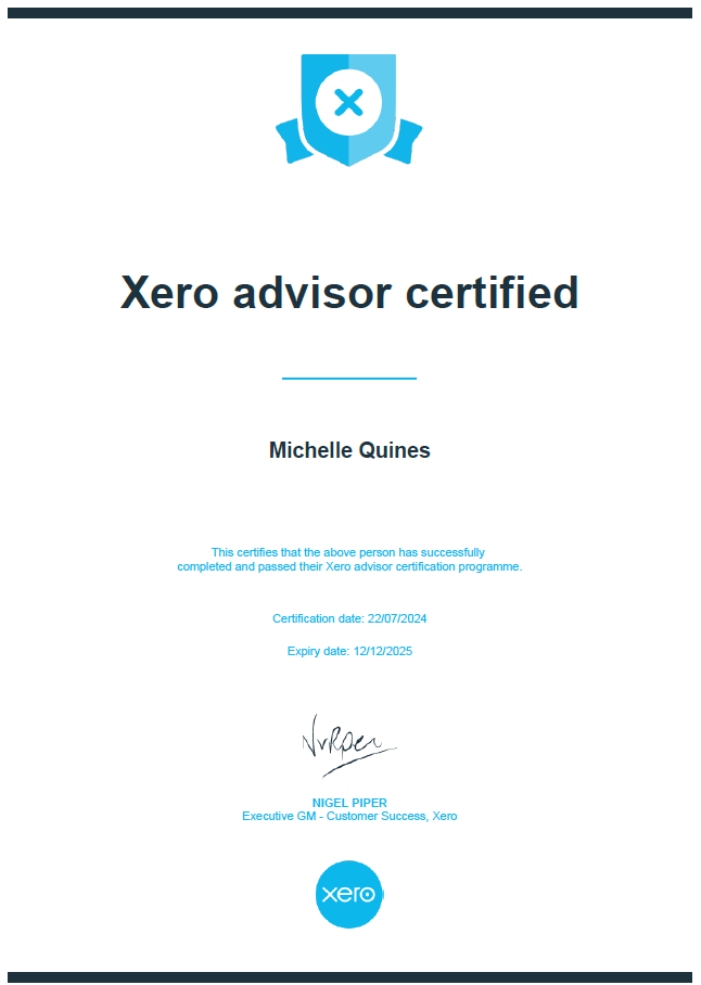 XERO Advisor Certified