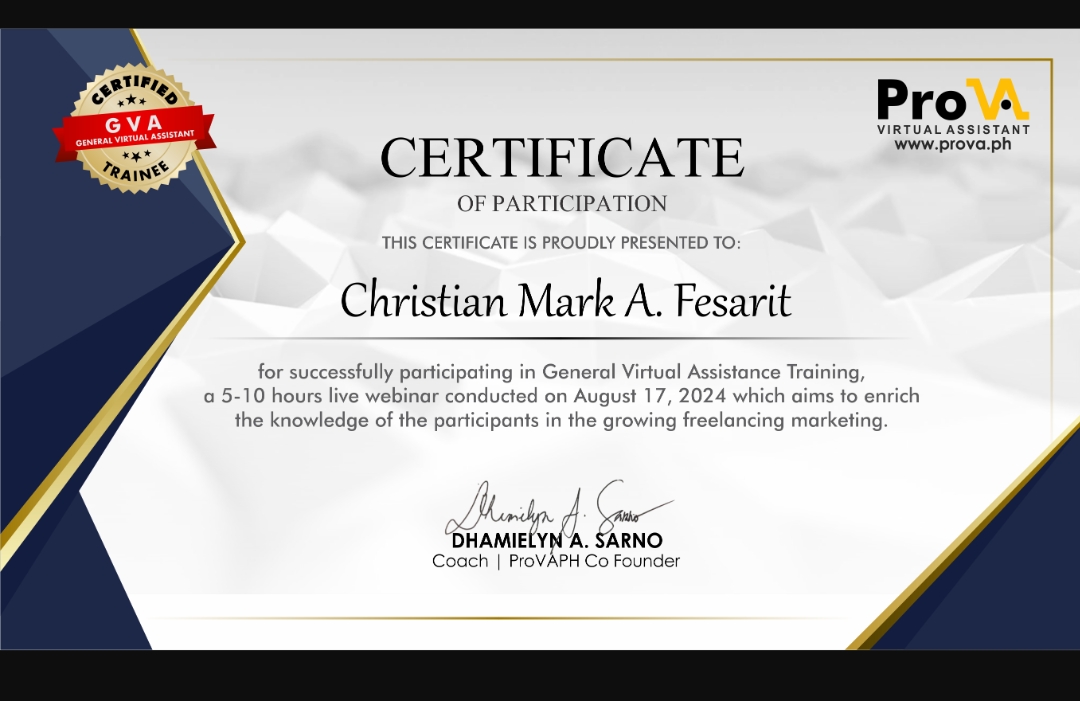 General Virtual Assistant Certificate